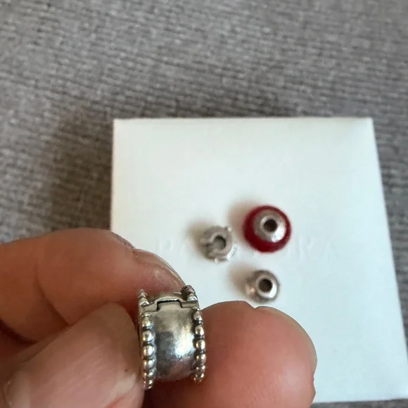 Pandora Red and Silver Charm Collection - Picture 2 of 7